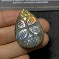 Natural Labradorite Gemstone Hand Carved Pear Cabs High Quality Loose Gemstone For Jewelry Making WholesaleGems 38x26x6 MM Size SM24395