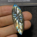 Natural Labradorite Gemstone Hand Carved Marquise Cabs High Quality Loose Gemstone For Jewelry Making WholesaleGems 47x17x6 MM Size SM24396