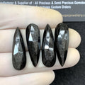 Natural Golden Sapphire Rose Cut Teardrop Cabochons Loose Gemstones For Jewelry Making WholesaleGems 30x10 MM Size 4 Pcs SM24439