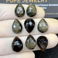 Natural Golden Sapphire Rose Cut Teardrop Cabochons Loose Gemstones For Jewelry Making WholesaleGems 14x10 MM Size 8 Pcs SM24440