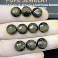 Natural Golden Sapphire Rose Cut Round Shape Cabochons Loose Gemstones For Jewelry Making WholesaleGems 10 MM Size 10 Pcs SM24444