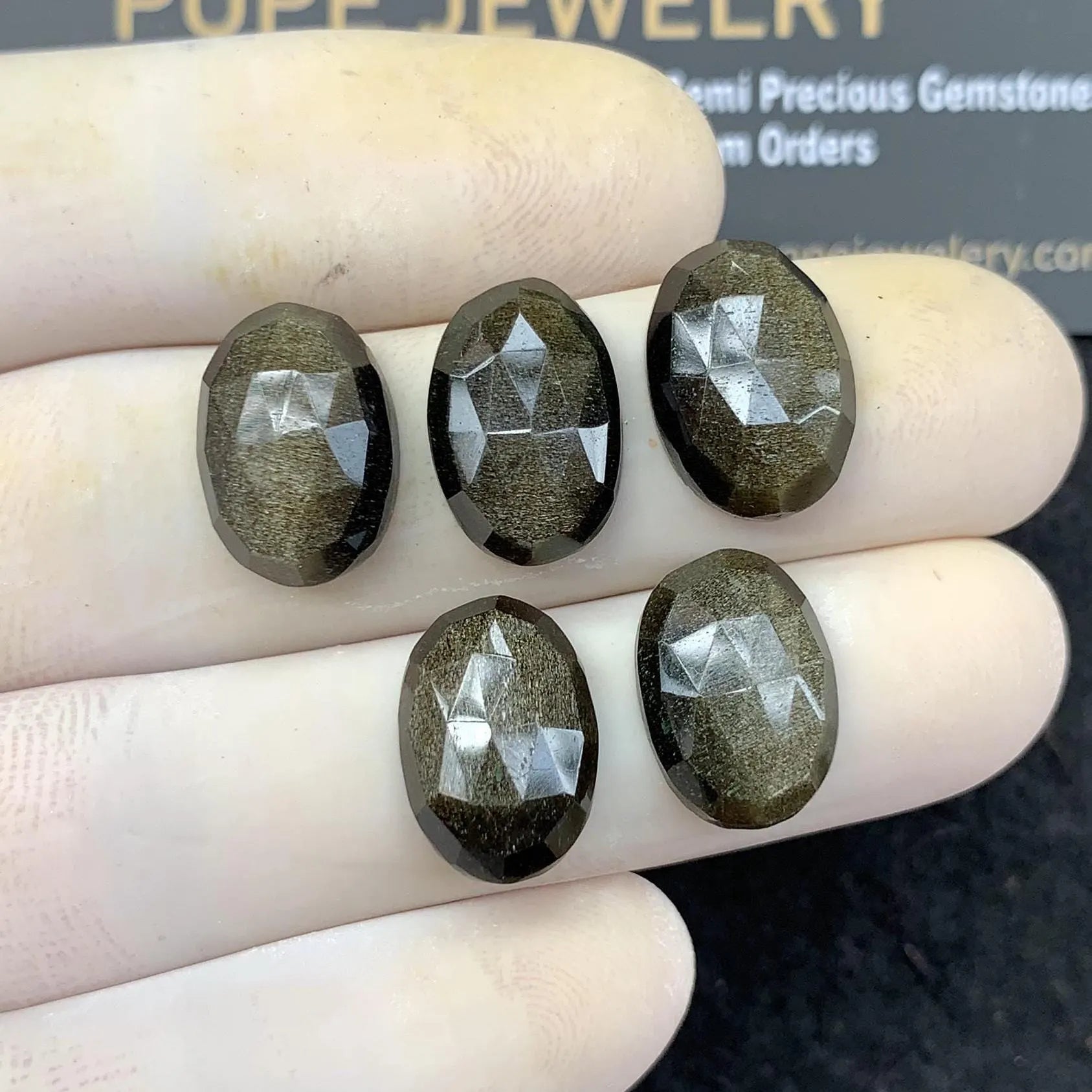 Natural Golden Sapphire Rose Cut Oval Shape Cabochons Loose Gemstones For Jewelry Making WholesaleGems 14x10 MM Size 5 Pcs SM24446