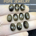 Natural Golden Sapphire Rose Cut Oval Shape Cabochons Loose Gemstones For Jewelry Making WholesaleGems 12x8 MM Size 10 Pcs SM24447