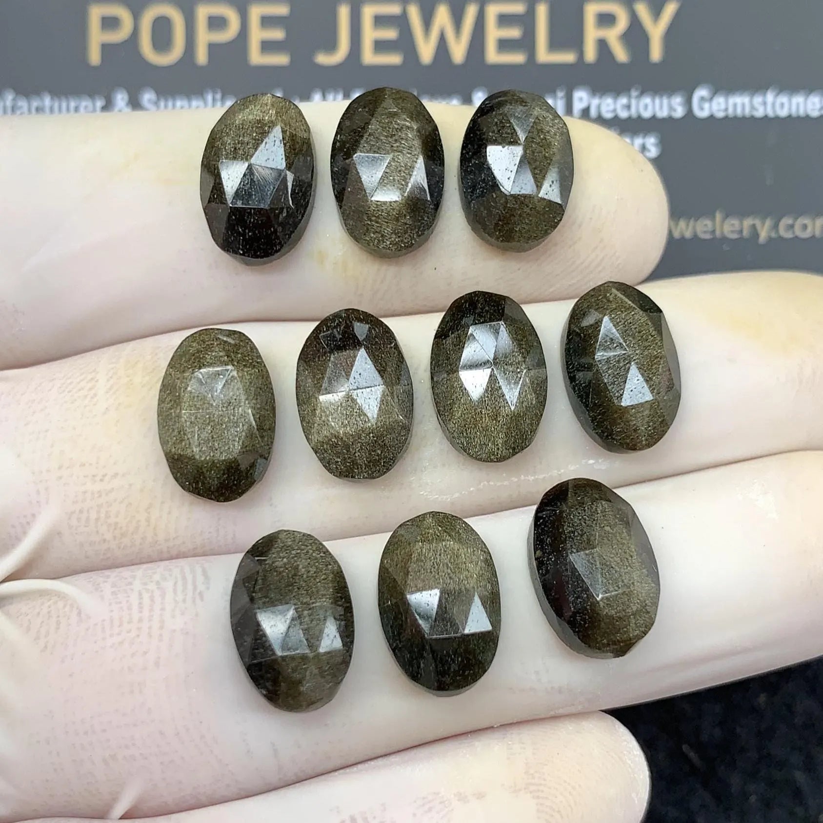 Natural Golden Sapphire Rose Cut Oval Shape Cabochons Loose Gemstones For Jewelry Making WholesaleGems 12x8 MM Size 10 Pcs SM24447