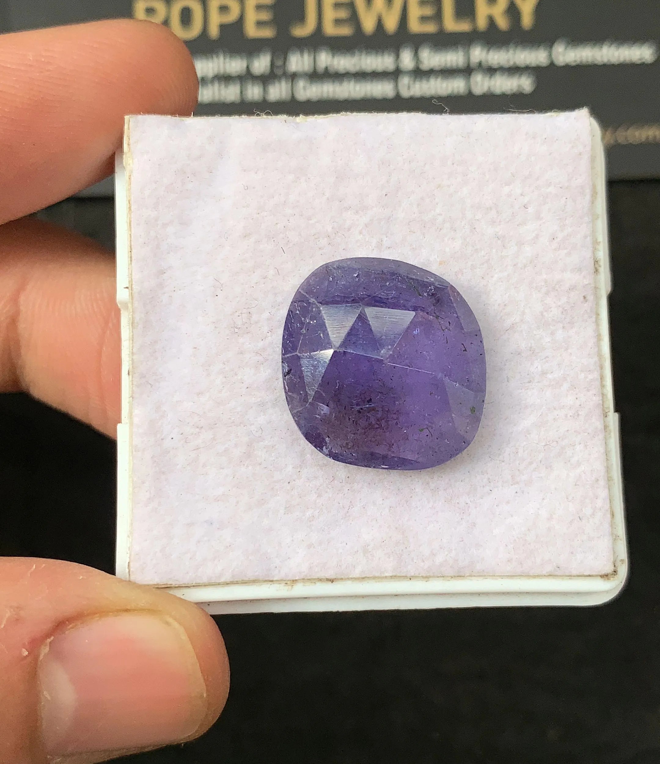Natural Tanzanite Gemstone Rose Cut Fancy Shape Cabochon Loose Gemstones For Jewelry Making Wholesalegems 16x16x5 MM Size SM24654