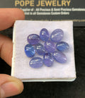 Natural Tanzanite Gemstone Smooth Oval Shape Cabochon Loose Gemstones For Jewelry Making Wholesalegems 8-10 MM Size 10 Pcs SM24663