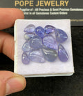 Natural Tanzanite Gemstone Smooth Pear Shape Cabochon Loose Gemstones For Jewelry Making Wholesalegems 8-13 MM Size 12 Pcs SM24667
