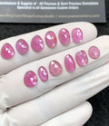 Natural Pink Sapphire Gemstone Rose Cut Fancy Shape Cabochon Loose Gemstones For Jewelry Making Wholesalegems 7-10 MM Size 12 Pcs SM24691