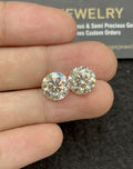 Moissanite Diamond Gemstone Cuts Faceted Cut Round Shape High Quality Loose Gemstone For Jewelry Making 10 MM 2 Pcs Wholesalegems SM24450