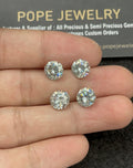 Moissanite Diamond Gemstone Cuts Faceted Cut Round Shape High Quality Loose Gemstone For Jewelry Making 8 MM 4 Pcs Wholesalegems SM24453