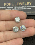 Moissanite Diamond Gemstone Cuts Faceted Cut Round Shape High Quality Loose Gemstone For Jewelry Making 9 MM 3 Pcs Wholesalegems SM24454