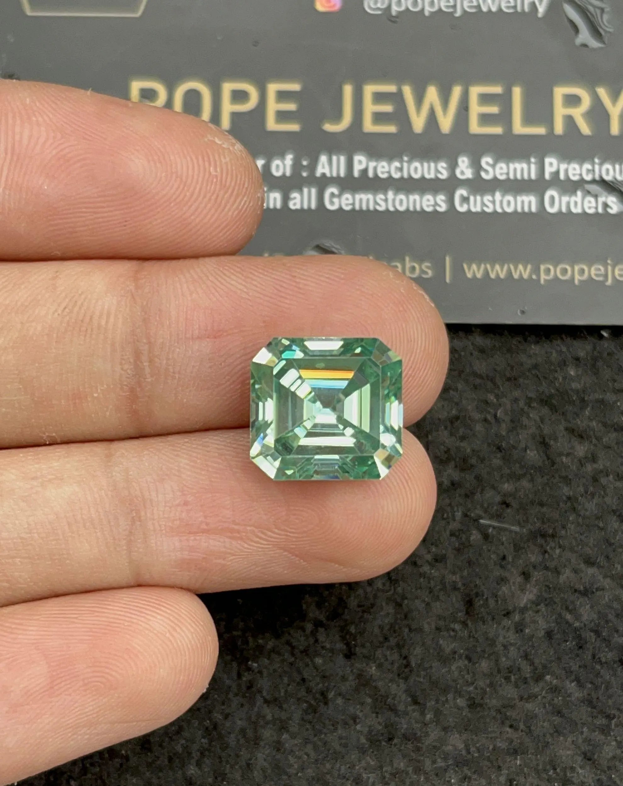 Moissanite Diamond Gemstone Cut Faceted Cut Rectangle Shape High Quality Loose Gemstone For Jewelry Making 12x12x7 MM  Wholesalegems SM24475