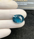 Natural Teal Green Kyanite Gemstone Faceted Cut Oval Shape Loose Gemstones For Jewelry Making Wholesalegems 17x12x6 MM Size SM24731