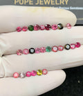 Natural Tourmaline Gemstone Faceted Cut Round Shape Loose Gemstones For Jewelry Making Wholesalegems 3-4 MM Size 26 Pcs SM24735