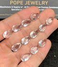 Natural Himalayan Crystal Gemstone Faceted Cut Pear Shape Loose Gemstones For Jewelry Making Wholesalegems 12x7 MM Size 12 Pcs SM24741