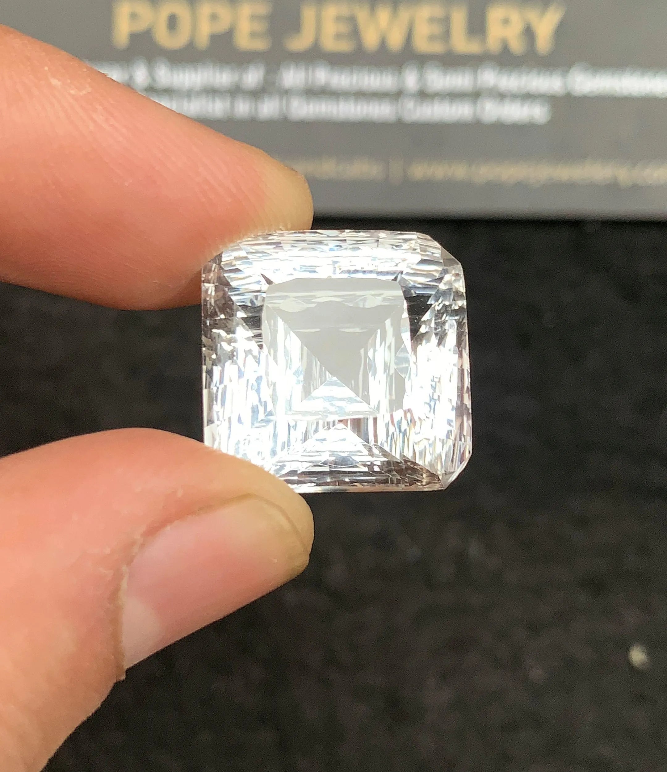 Natural Himalayan Crystal Gemstone Faceted Cut Cushion Shape Loose Gemstones For Jewelry Making Wholesalegems 17x17x12 MM Size SM24744