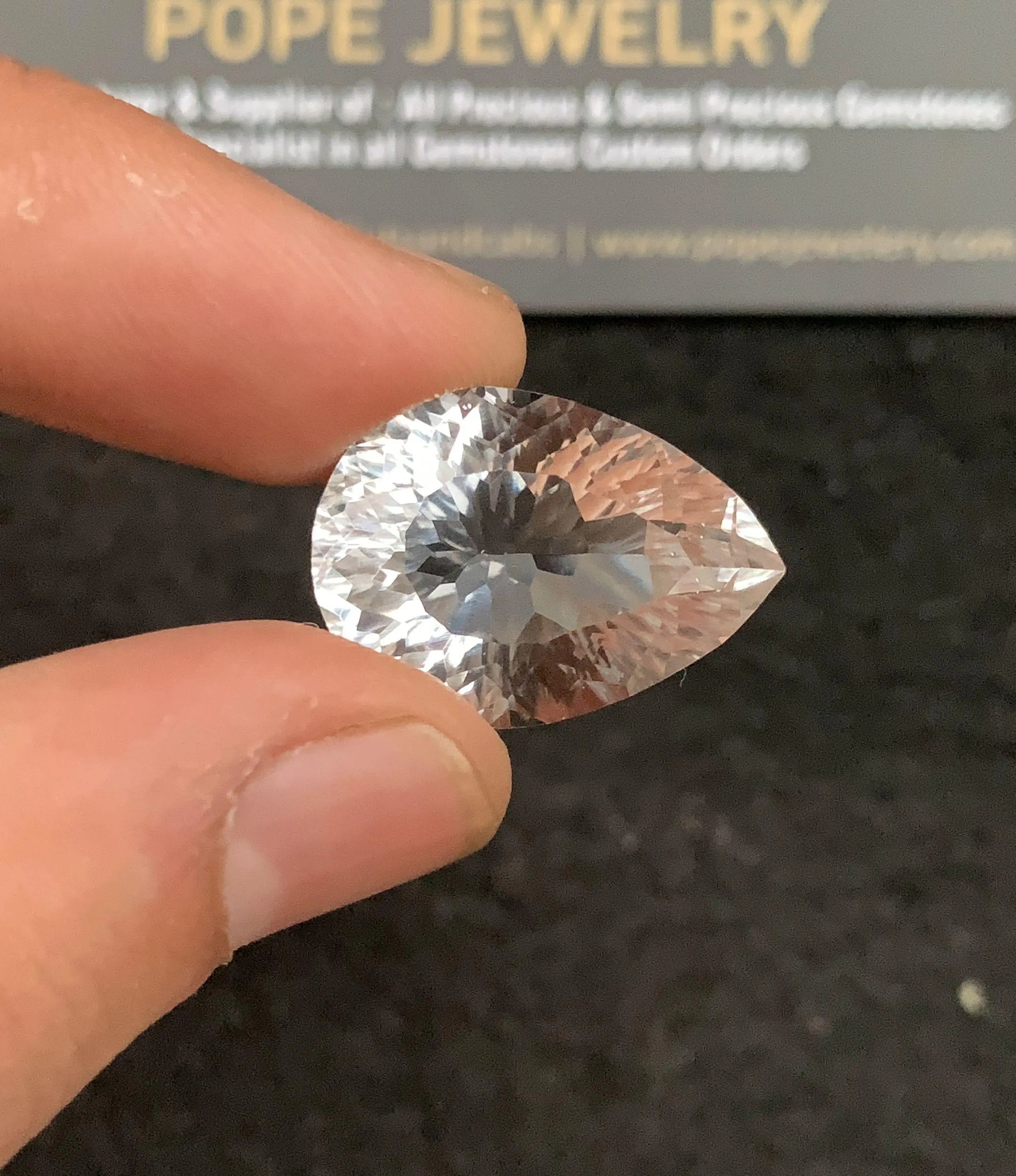 Natural Himalayan Crystal Gemstone Faceted Cut Pear Shape Loose Gemstones For Jewelry Making Wholesalegems 22x15x11 MM Size SM24756