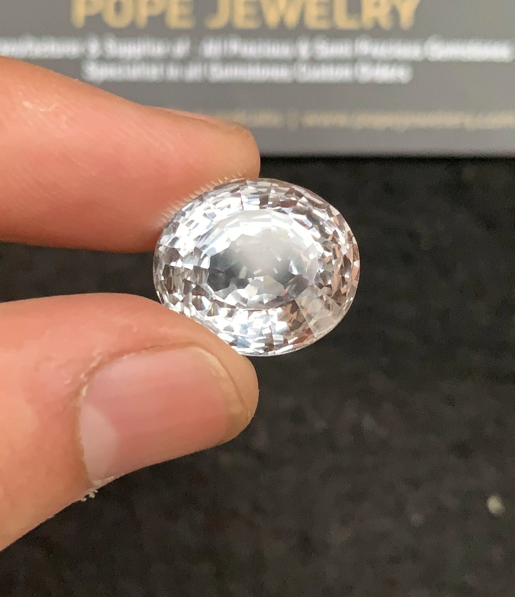 Natural Himalayan Crystal Gemstone Faceted Cut Oval Shape Loose Gemstones For Jewelry Making Wholesalegems 16x14x11 MM Size SM24759