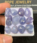 Natural Tanzanite Gemstone Rose Cut Mix Shape Cabochon Loose Gemstones For Jewelry Making Wholesalegems 10-16 MM Size 12 Pcs SM24497