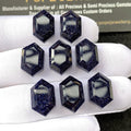 Blue Sandstone & Doublet Step Cut Hexagon Cabochon Loose Gemstones For Jewelry Making Wholesalegems 10x16 MM Size 8 Pcs SM24523