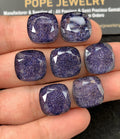 Blue Sandstone & Doublet Step Cut Cushion Cabochon Loose Gemstones For Jewelry Making Wholesalegems 14 MM Size 7 Pcs SM24528