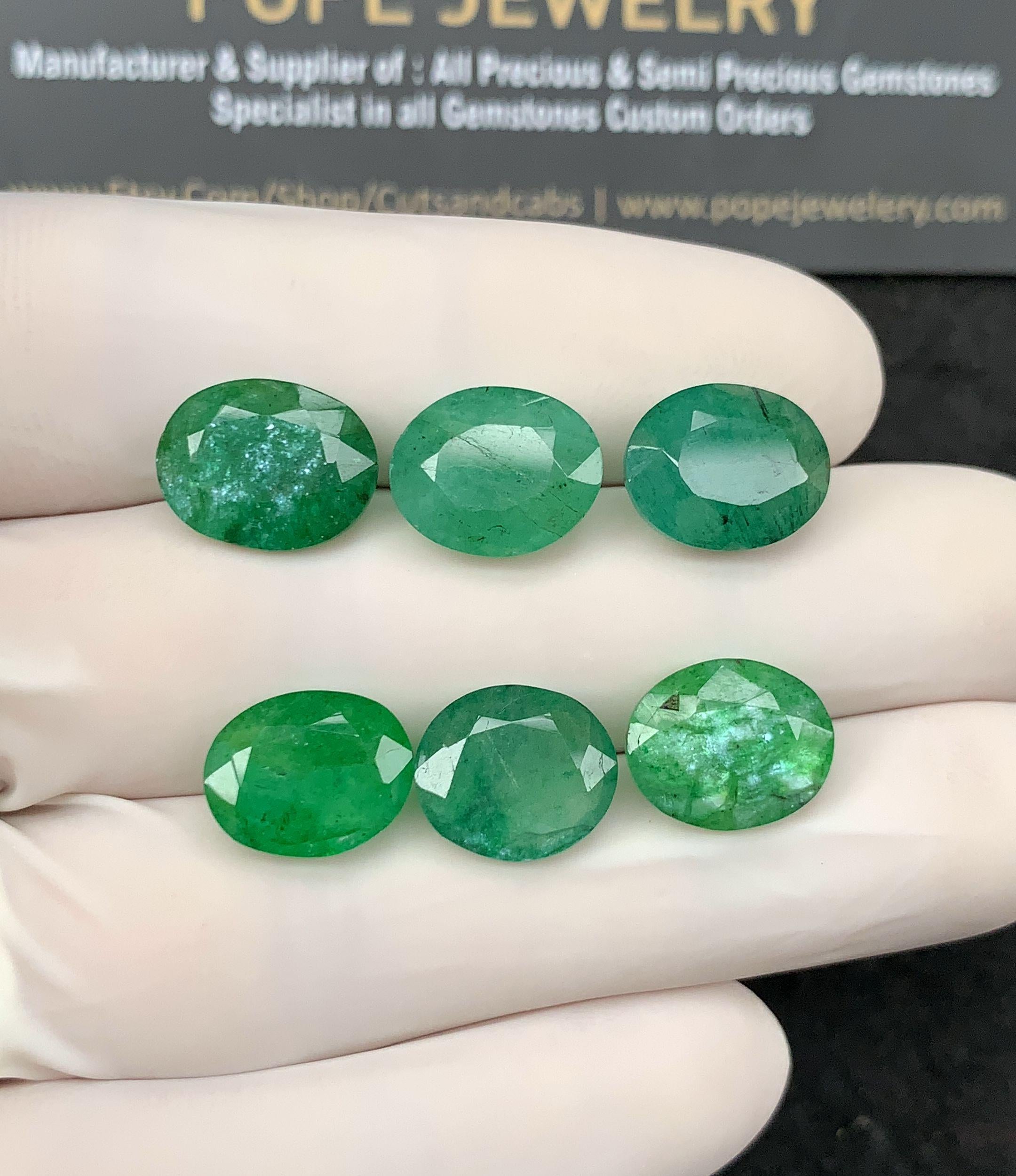 Natural Beryl Gemstone Faceted Cut Oval Shape High Quality Loose Gemstone For Jewelry Making Wholesalegems 11-12 MM Size 6 Pcs SM24831