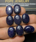 Blue Sandstone Smooth Oval Cabochon High Quality Loose Gemstones For Jewelry Making Wholesalegems 12x16 MM Size 8 Pcs SM24539