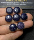 Blue Sandstone Smooth Round Shape Cabochon High Quality Loose Gemstones For Jewelry Making Wholesalegems 14 MM Size 7 Pcs SM24545