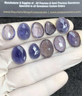 Natural Iolite Gemstone Rose Cut Mix Cabochon High Quality Loose Gemstones For Jewelry Making Wholesalegems 12-16 MM Size 10 Pcs SM24554