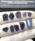 Natural Iolite Gemstone Step Cut Mix Cabochon High Quality Loose Gemstones For Jewelry Making Wholesalegems 7-14 MM Size 10 Pcs SM24563