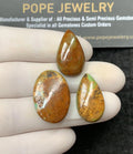 Natural American Turquoise Gemstone Smooth Mix Cabochon Loose Gemstones For Jewelry Making Wholesalegems 22-24 MM Size 3 Pcs SM24573