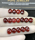 Natural Pyrope Garnet Gemstone Smooth Oval Cabochon High Quality Loose Gemstones For Jewelry Making Wholesalegems 7x9 MM Size 16 Pcs SM24603