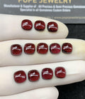 Natural Garnet Gemstone Smooth Cushion Cabochon High Quality Loose Gemstones For Jewelry Making Wholesalegems 7 MM Size 12 Pcs SM24605