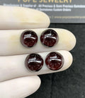 Natural Garnet Gemstone Smooth Round Cabochon High Quality Loose Gemstones For Jewelry Making Wholesalegems 12 MM Size 4 Pcs SM24609