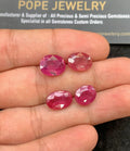Natural Thailand Pink Sapphire Gemstone Faceted Cut Oval Cuts Loose Gemstones For Jewelry Making Wholesalegems 10-11 MM Size 4 Pcs SM24635
