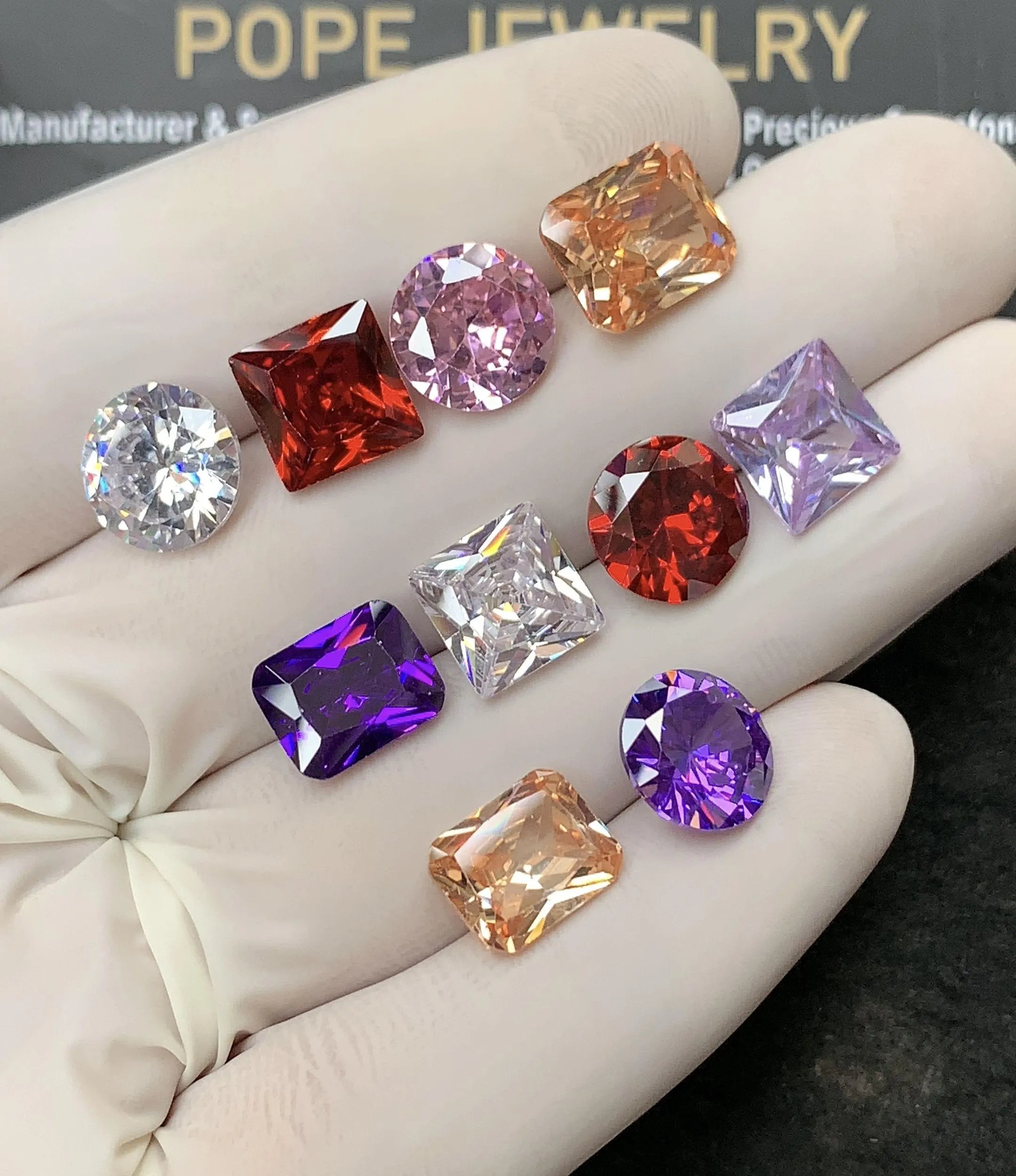 Zircon Gemstone Faceted Cut Mix Shape High Quality Loose Gemstone For Jewelry Making Wholesalegems 9-11 MM Size 10 Pcs SM24982
