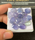 Natural Tanzanite Gemstone Rose Cut Fancy Shape Cabochon Loose Gemstones For Jewelry Making Wholesalegems 9-12 MM Size 14 Pcs SM24658