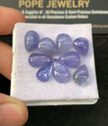 Natural Tanzanite Gemstone Smooth Pear Shape Cabochon Loose Gemstones For Jewelry Making Wholesalegems 10-12 MM Size 9 Pcs SM24666