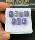Natural Tanzanite Gemstone Smooth Rectangle Shape Cabochon Loose Gemstones For Jewelry Making Wholesalegems 8-10 MM Size 7 Pcs SM24669