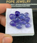 Natural Tanzanite Gemstone Smooth Trillion Shape Cabochon Loose Gemstones For Jewelry Making Wholesalegems 7-9 MM Size 10 Pcs SM24670
