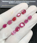 Natural Pink Sapphire Gemstone Faceted Cut Oval High Quality  Loose Gemstones For Jewelry Making Wholesalegems 7-9 MM Size 10 Pcs SM24681