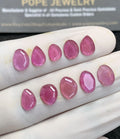 Natural Pink Sapphire Gemstone Step Cut Fancy Shape Cabochon Loose Gemstones For Jewelry Making Wholesalegems 7-9 MM Size 10 Pcs SM24696