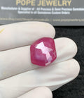 Natural Pink Sapphire Gemstone Rose Cut Fancy Shape Cabochon Loose Gemstones For Jewelry Making Wholesalegems  17x15x3 MM Size SM24702