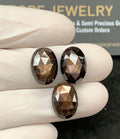 Natural Golden Sapphire Gemstone Rose Cut Oval Shape Cabochon Loose Gemstones For Jewelry Making Wholesalegems  14 MM Size 3 Pcs SM24711