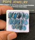 Natural Teal Kyanite Gemstone Rose Cut Mix Cabochon Loose Gemstone For Jewelry Making Wholesalegems 9-12 MM Size 14 Pcs SM 24998