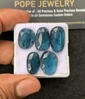 Natural Teal Kyanite Gemstone Rose Cut Fancy Cabochon Loose Gemstone For Jewelry Making Waholesalegems 15-19 MM Size 5 Pcs SM25002