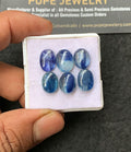 Natural Bicolor Kyanite Gemstone Smooth Oval Cabochon Loose Gemstone For Jewelry Making Wholesalegems 11-12 MM Size 6 Pcs SM25007