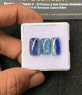 Natural Bicolor Kyanite Gemstone Smooth Rectangle Cabochon Loose Gemstone For Jewelry Making Wholesalegems 14-15 MM Size 3 Pcs SM25012