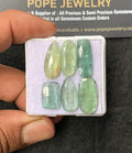 Natural Mint Kyanite Gemstone Rose Cut Mix Shape Cabochon Loose Gemstone For Jewelry Making Wholesalegems 14x20 MM Size 6 Pcs SM25022