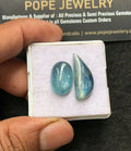 Natural Aqua Kyanite Gemstone Smooth Mix Shape Cabochon Loose Gemstone For Jewelry Making Wholesalegems 17x24 MM Size 2 Pcs SM25047